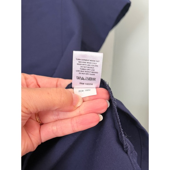 Figs Catarina One-Pocket Short Sleeve V-Neck Scrub Top Shirt Navy Blue Medium - Picture 8 of 8